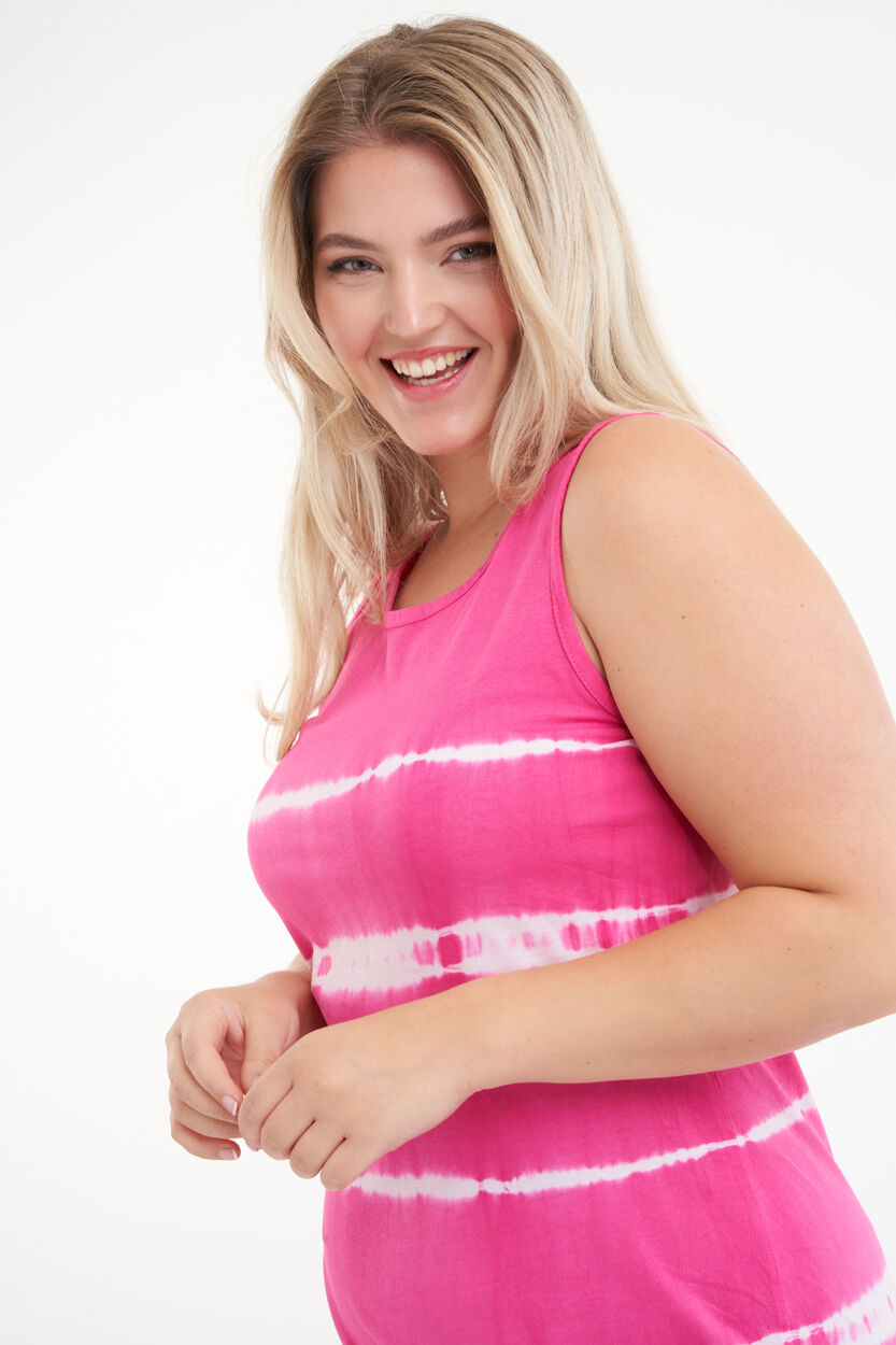 Robe avec un imprim&eacute; &agrave; effet tie-dye image number 4