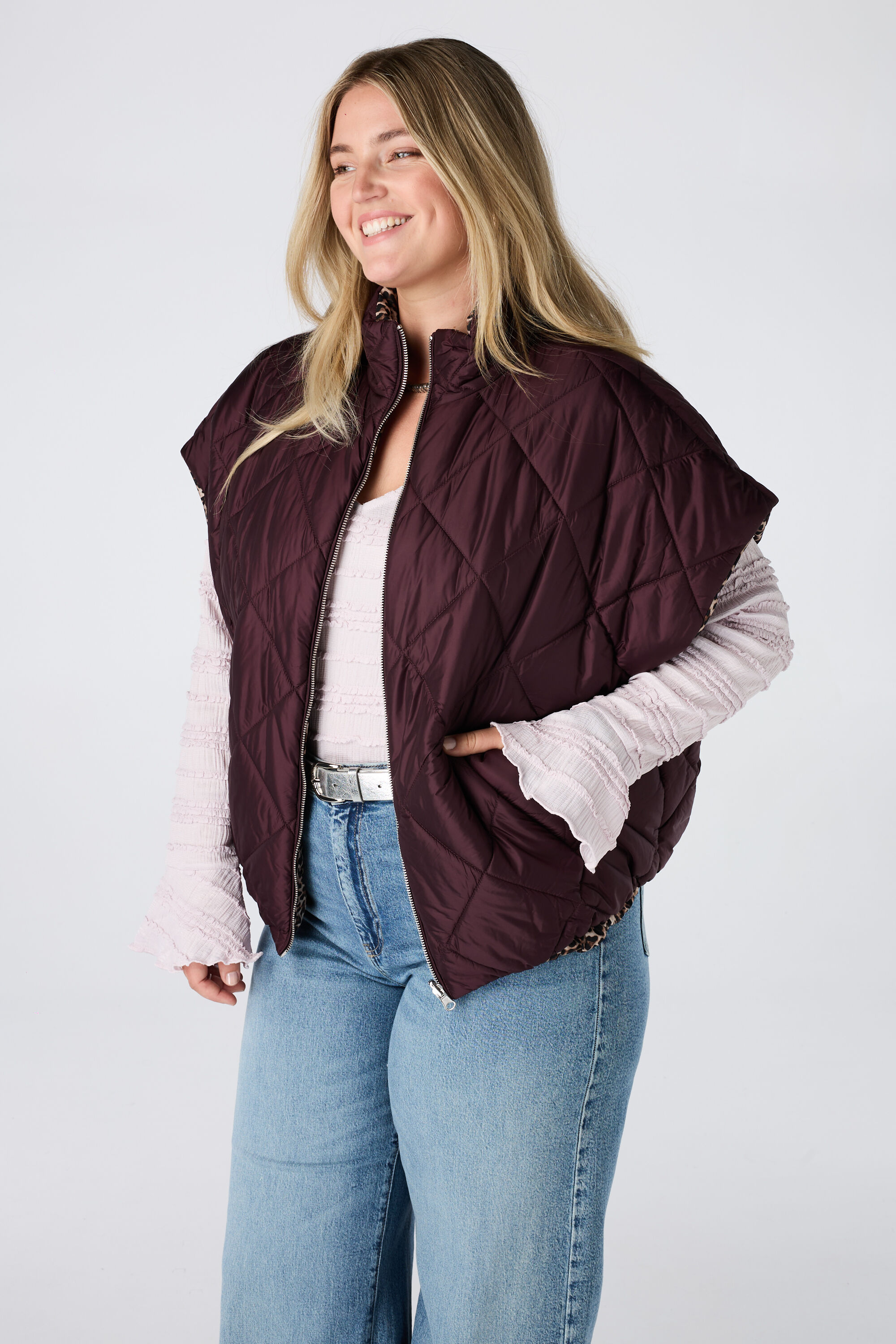 Bodywarmer matelass&eacute;e r&eacute;versible
