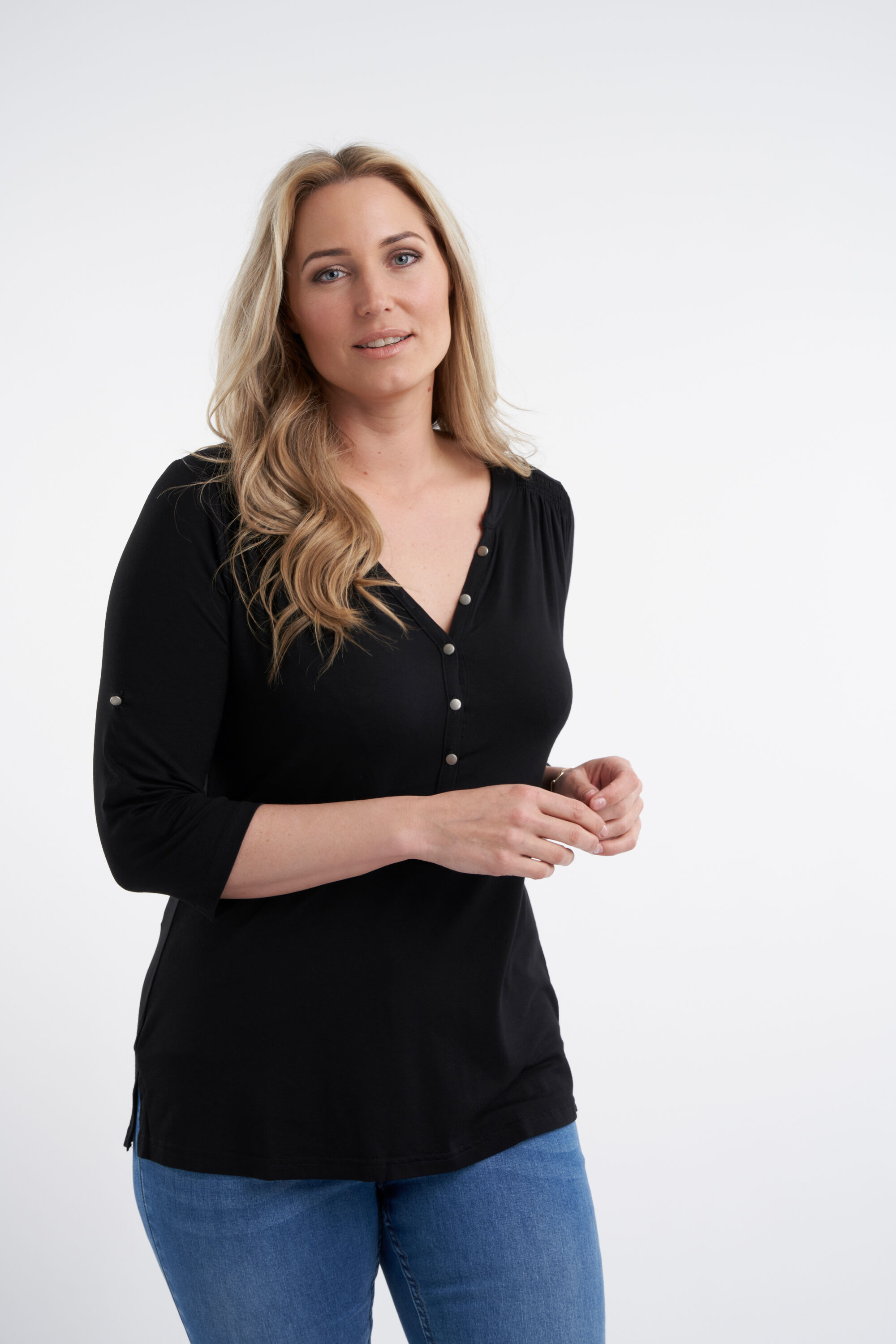 Paquet de 2 Haut avec manches bouffantes trois quarts