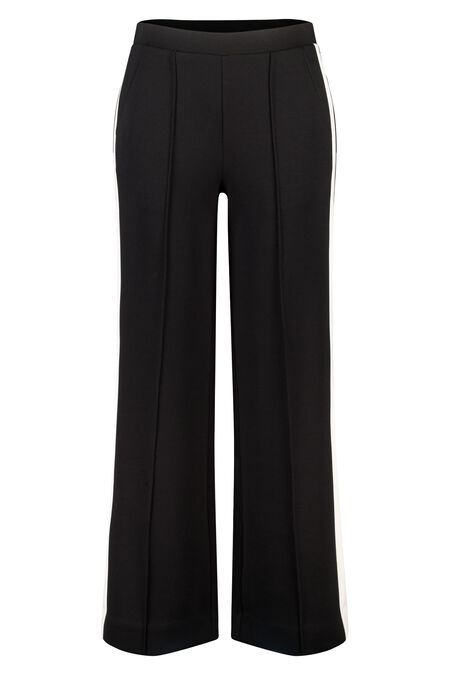 Pantalon large avec rayures contrastantes