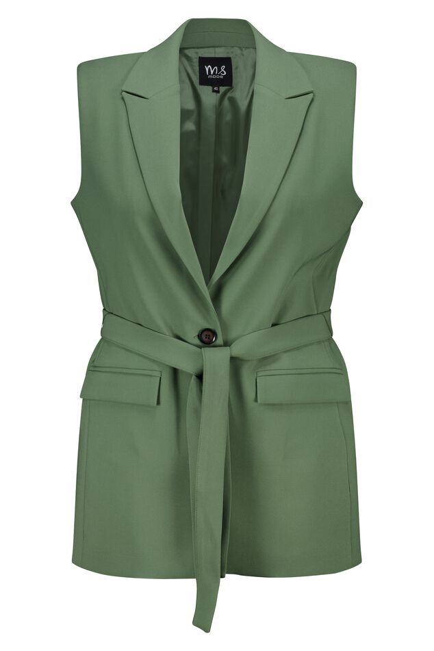 Gilet avec ceinture assortie image number 1