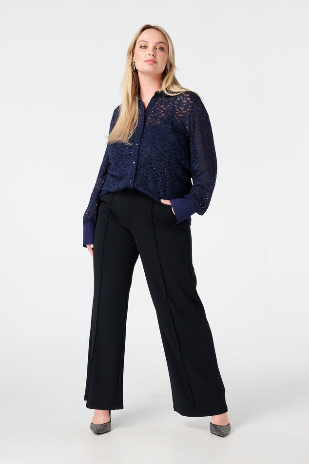 Top avec dentelle et paillettes image number 5