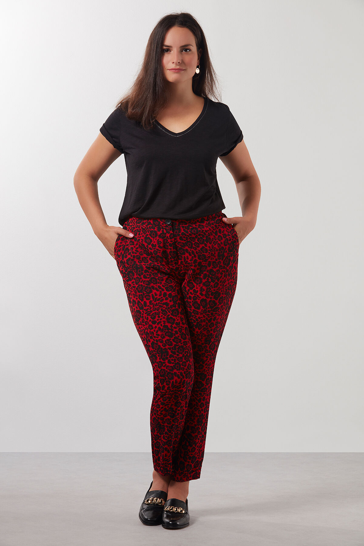 Pantalon imprim&eacute; l&eacute;opard image number 4