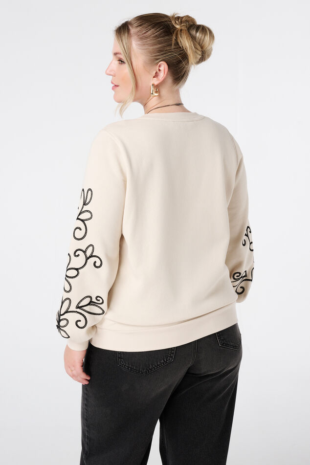 Pull avec détails brodés image number 3