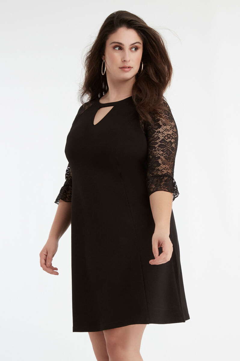 Robe avec manches en dentelle image number 6