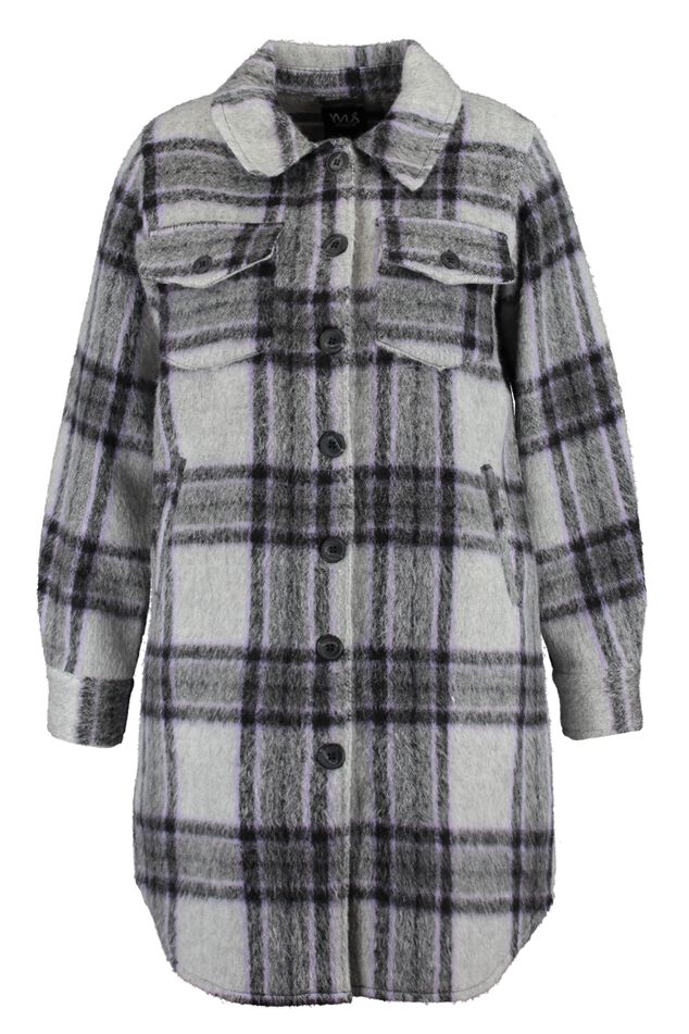 Veste-chemise à carreaux  image number 2