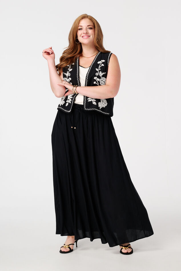 Jupe maxi à taille élastique image number 0