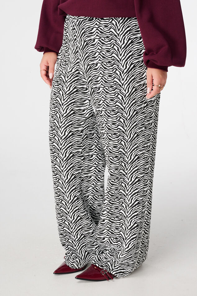 Pantalon large à imprimé zèbre image number 5
