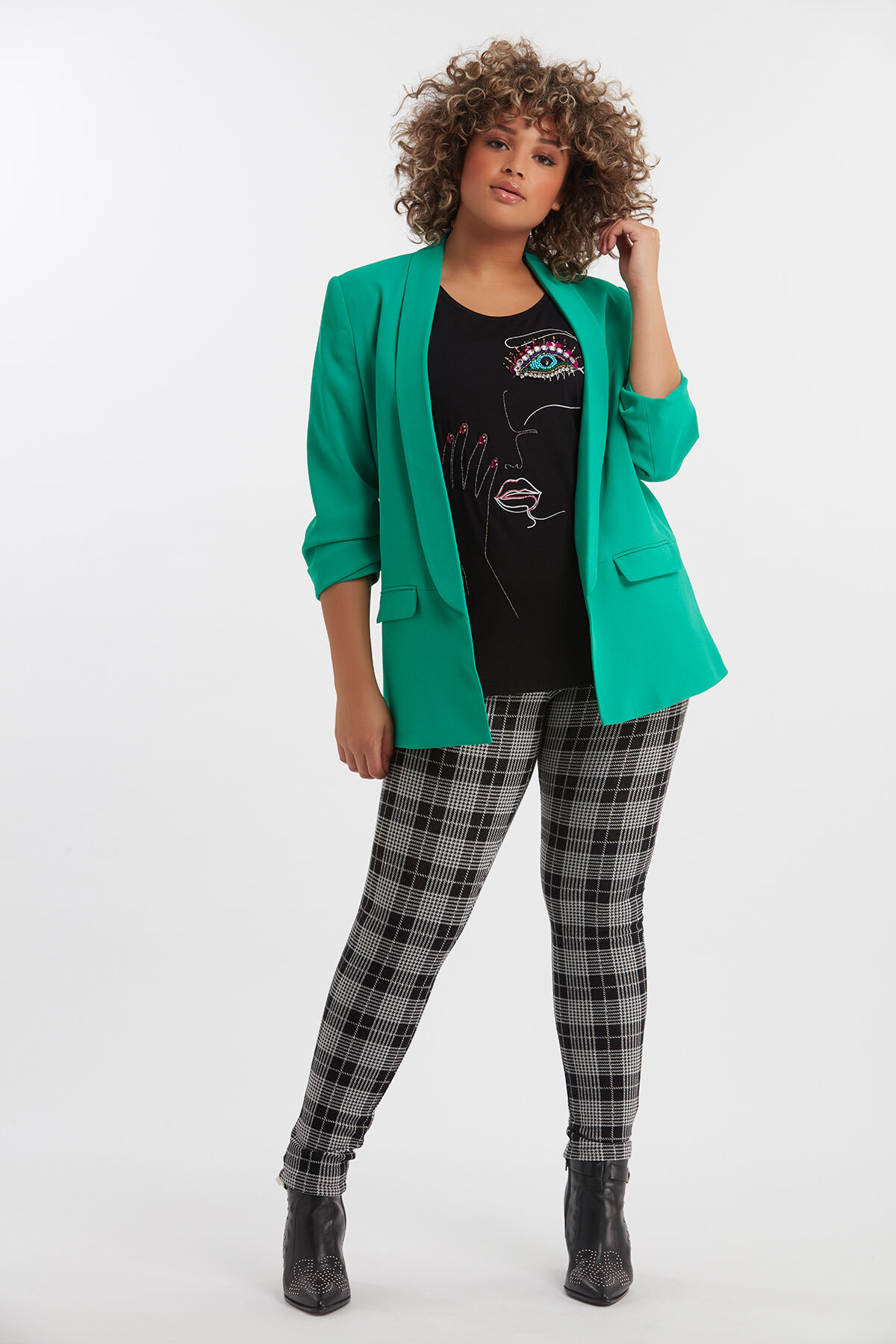 Femmes Legging a carreaux MS Mode