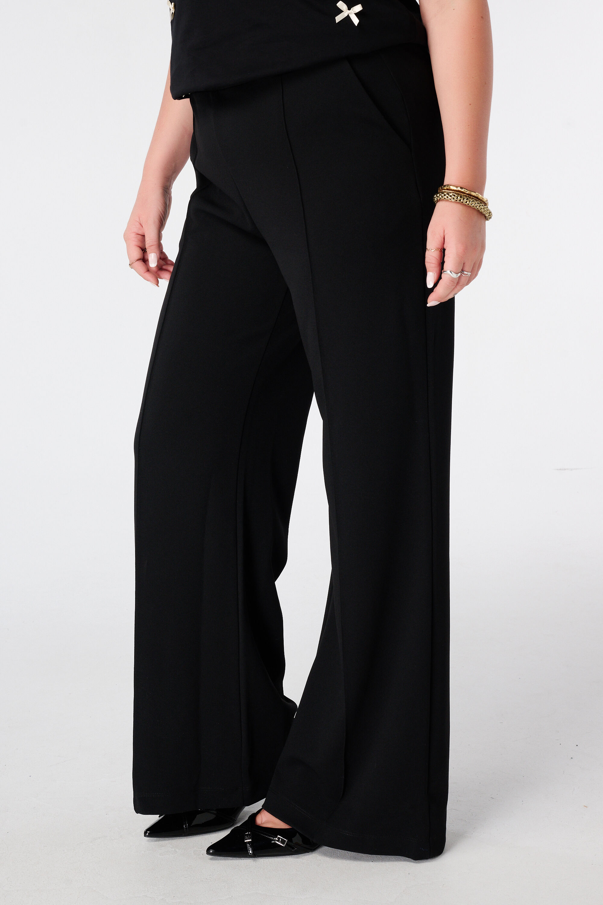 Pantalon droit &agrave; taille &eacute;lastique image number 3
