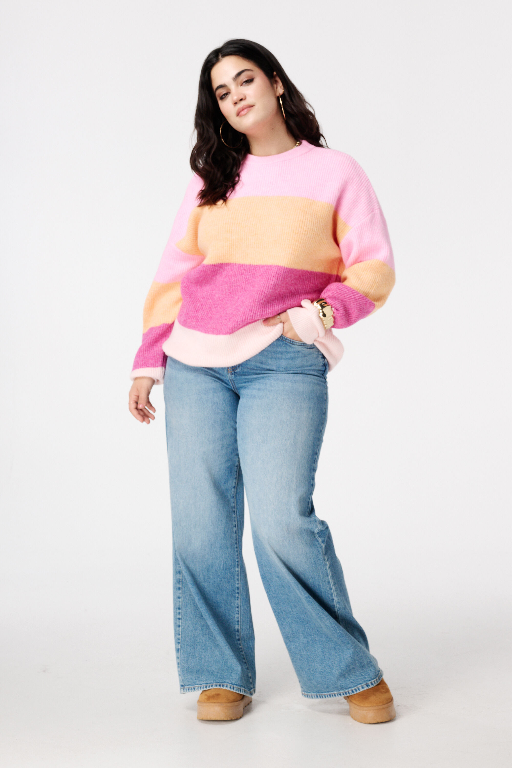 Pull en maille avec manches &eacute;vas&eacute;es image number 5