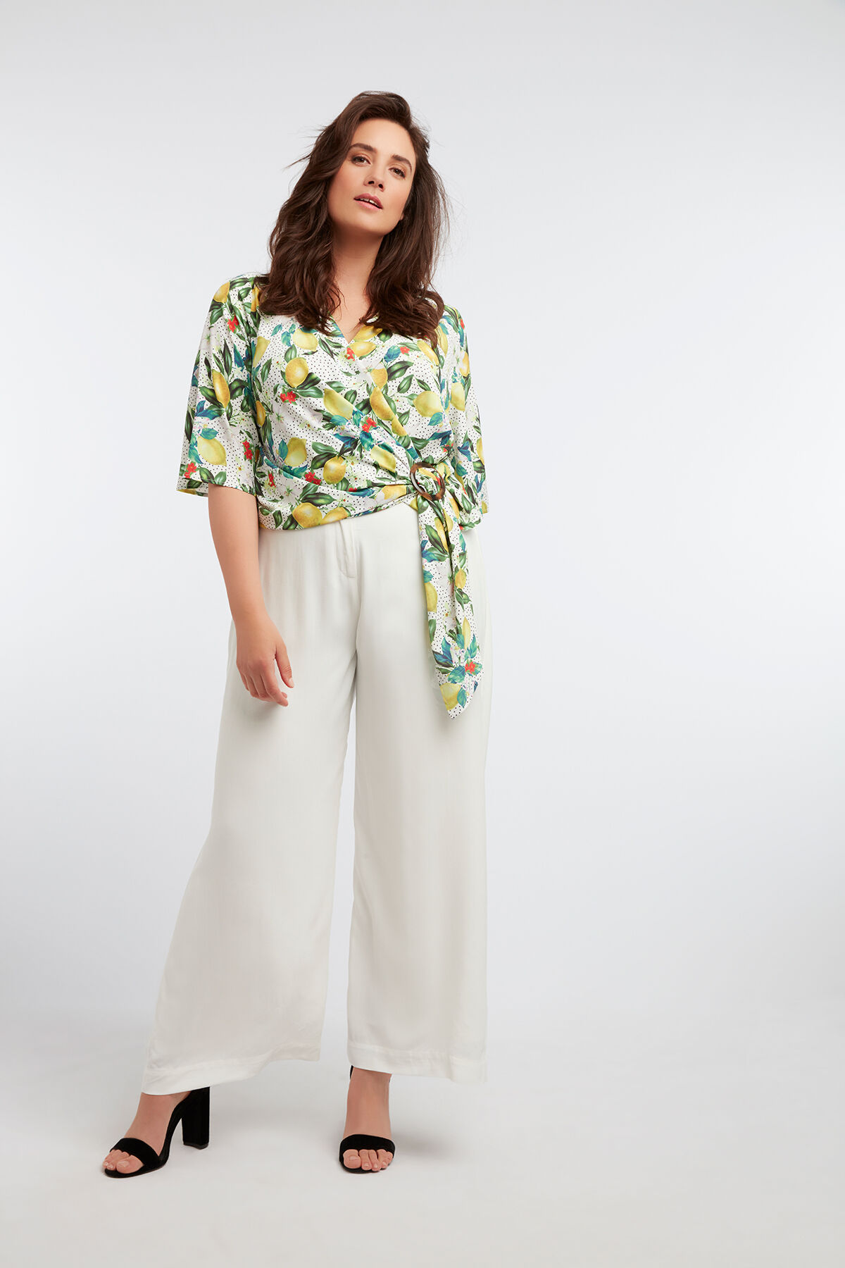 Haut imprim&eacute; citron avec boucle image number 5