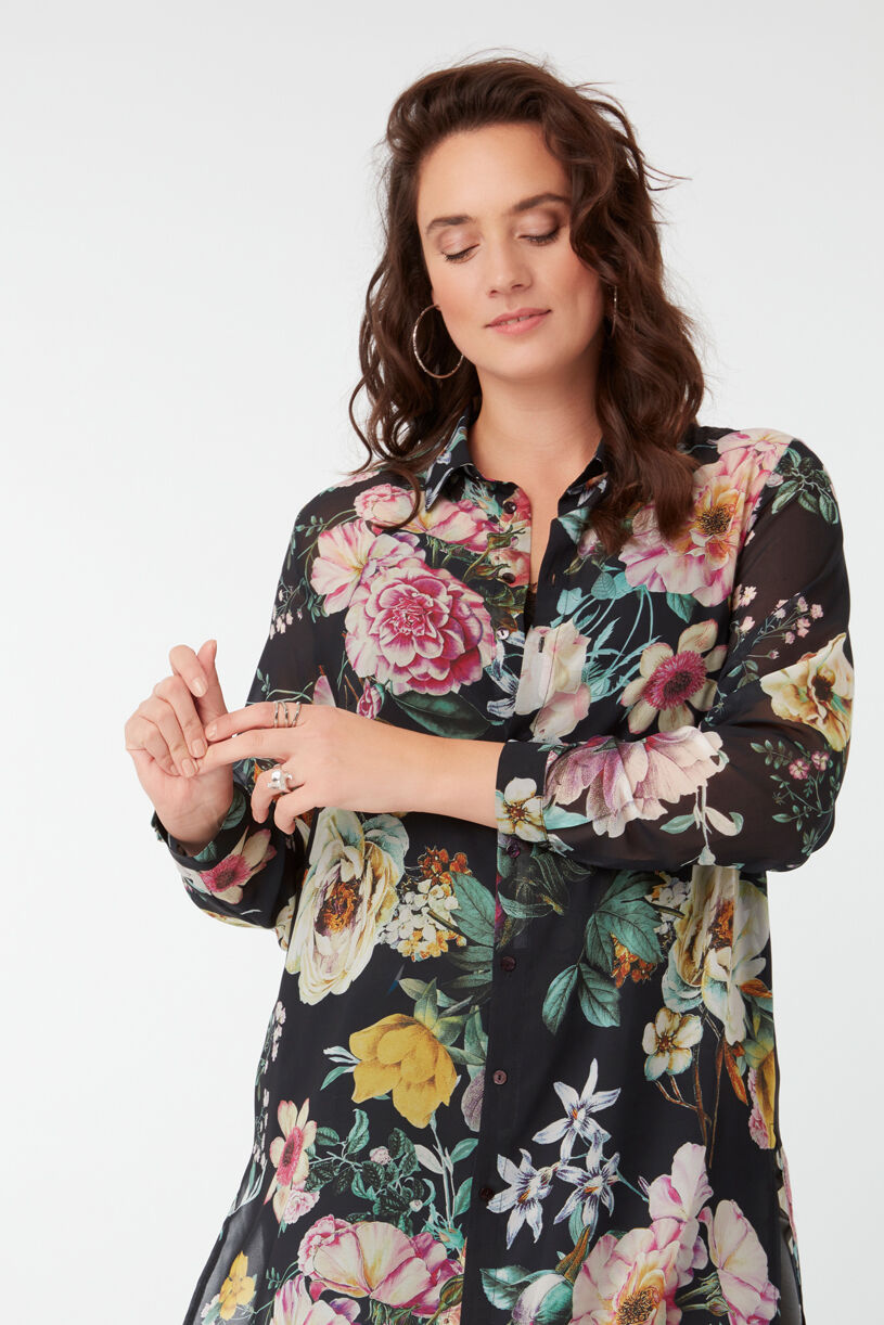 Chemisier transparent imprim&eacute; image number 5