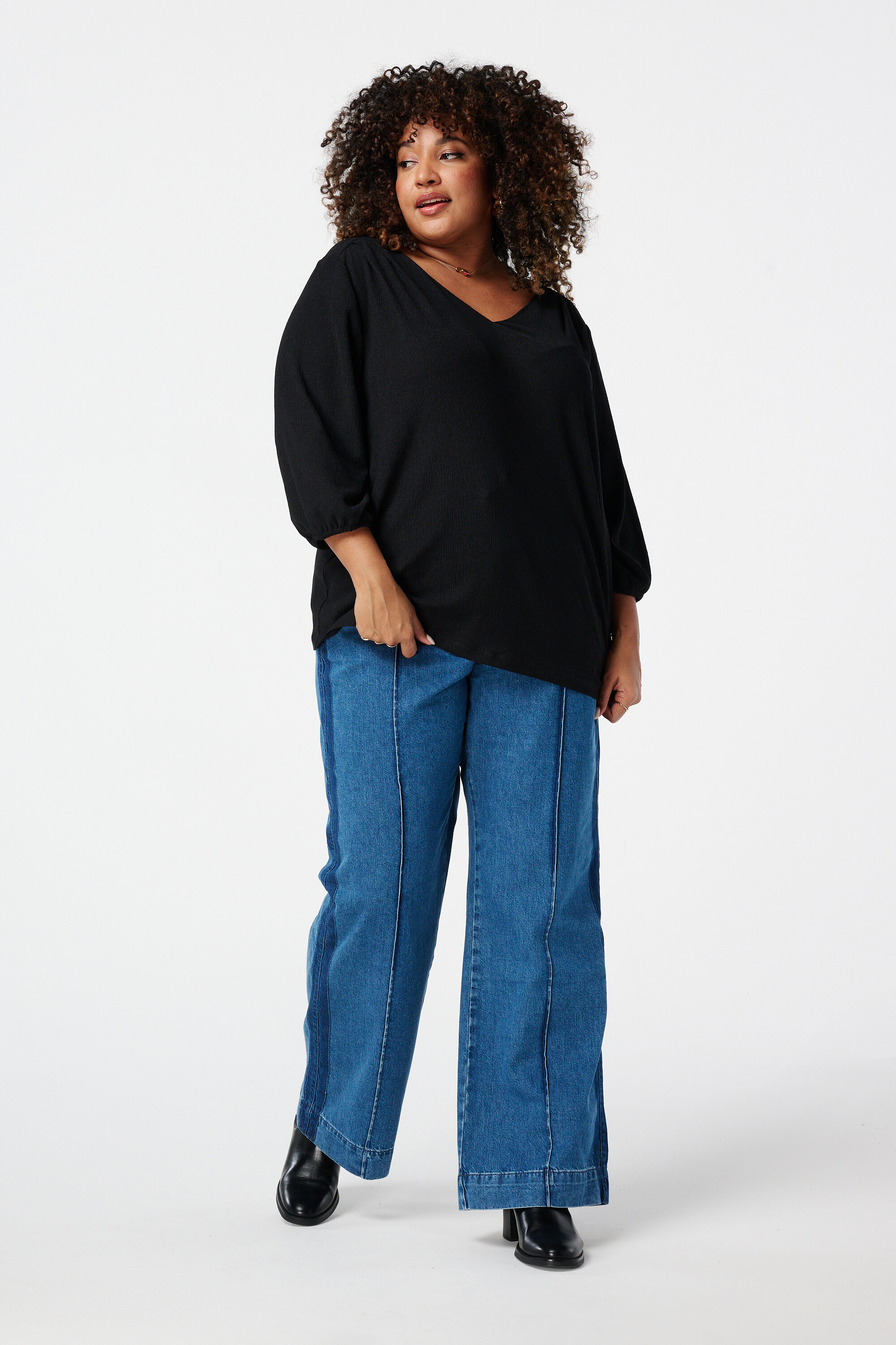 Haut avec manches bouffantes trois quarts image number 5