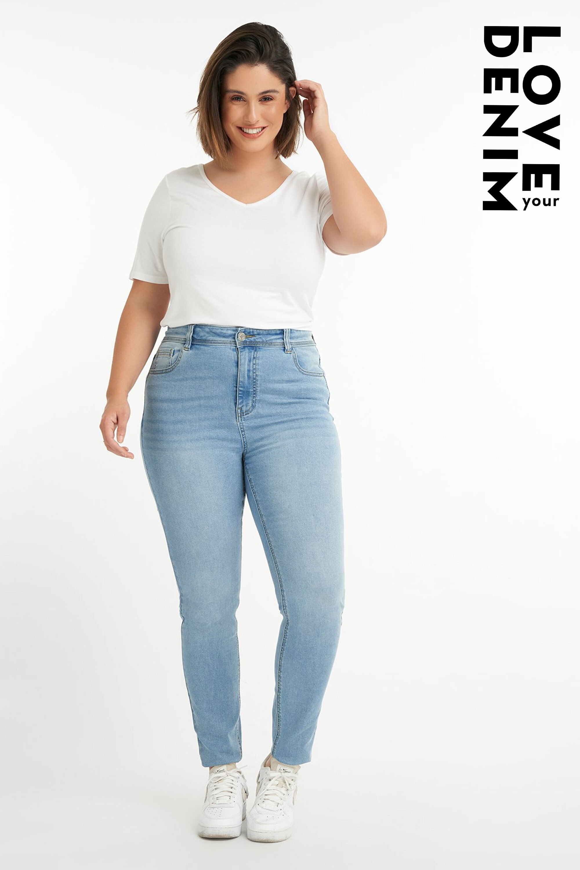 Jean moulant taille haute CHERRY