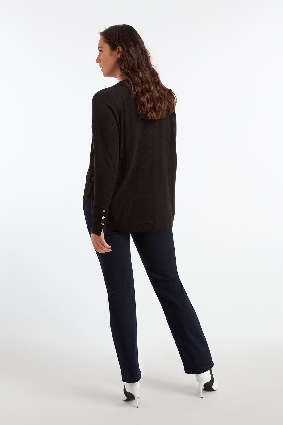 Pull-over fin avec motifs c&ocirc;tel&eacute;s image number 5