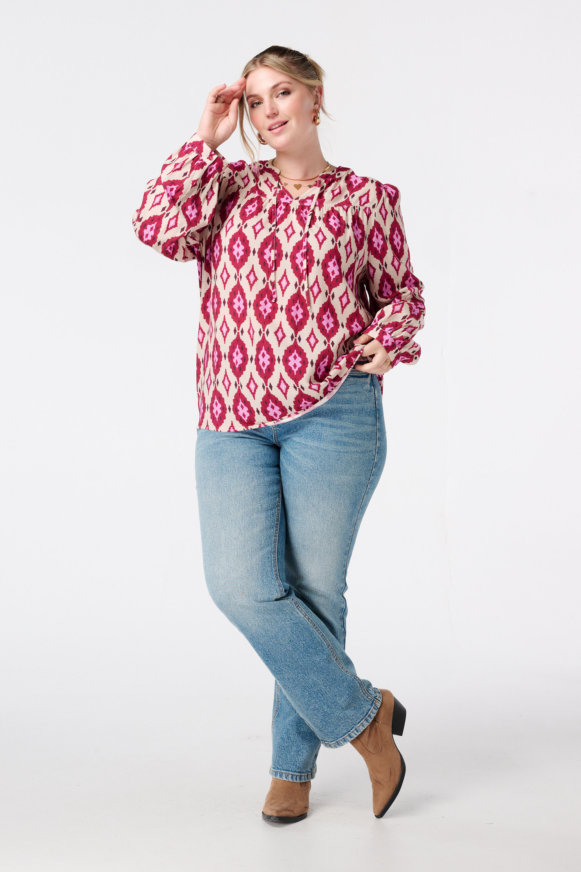 Blouse imprim&eacute;e avec bobines image number 5