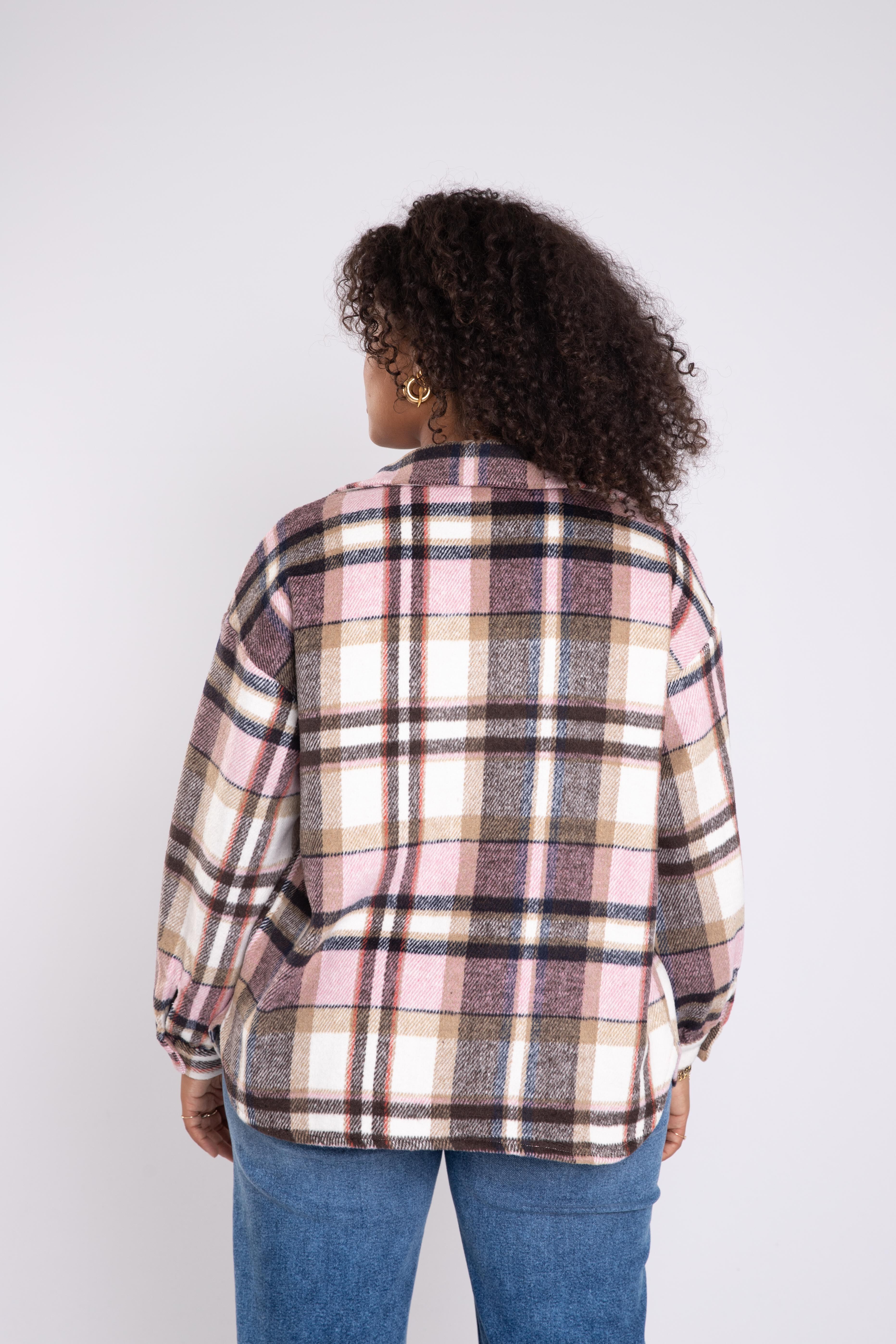 Shacket courte &agrave; carreaux  image number 4