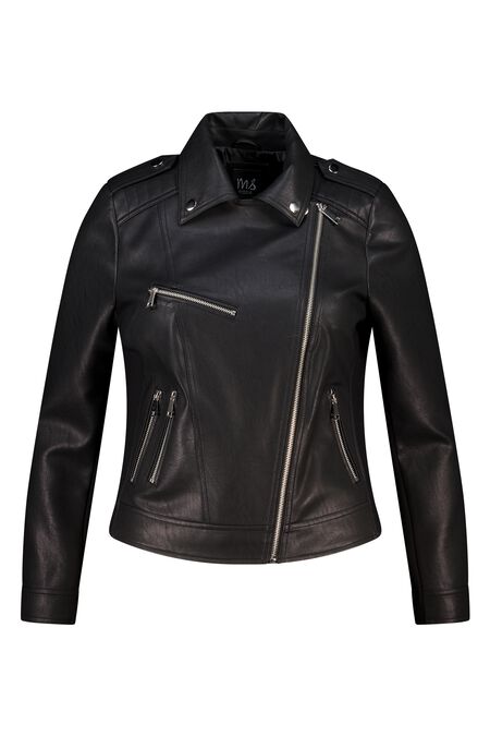 Veste de style motard en similicuir