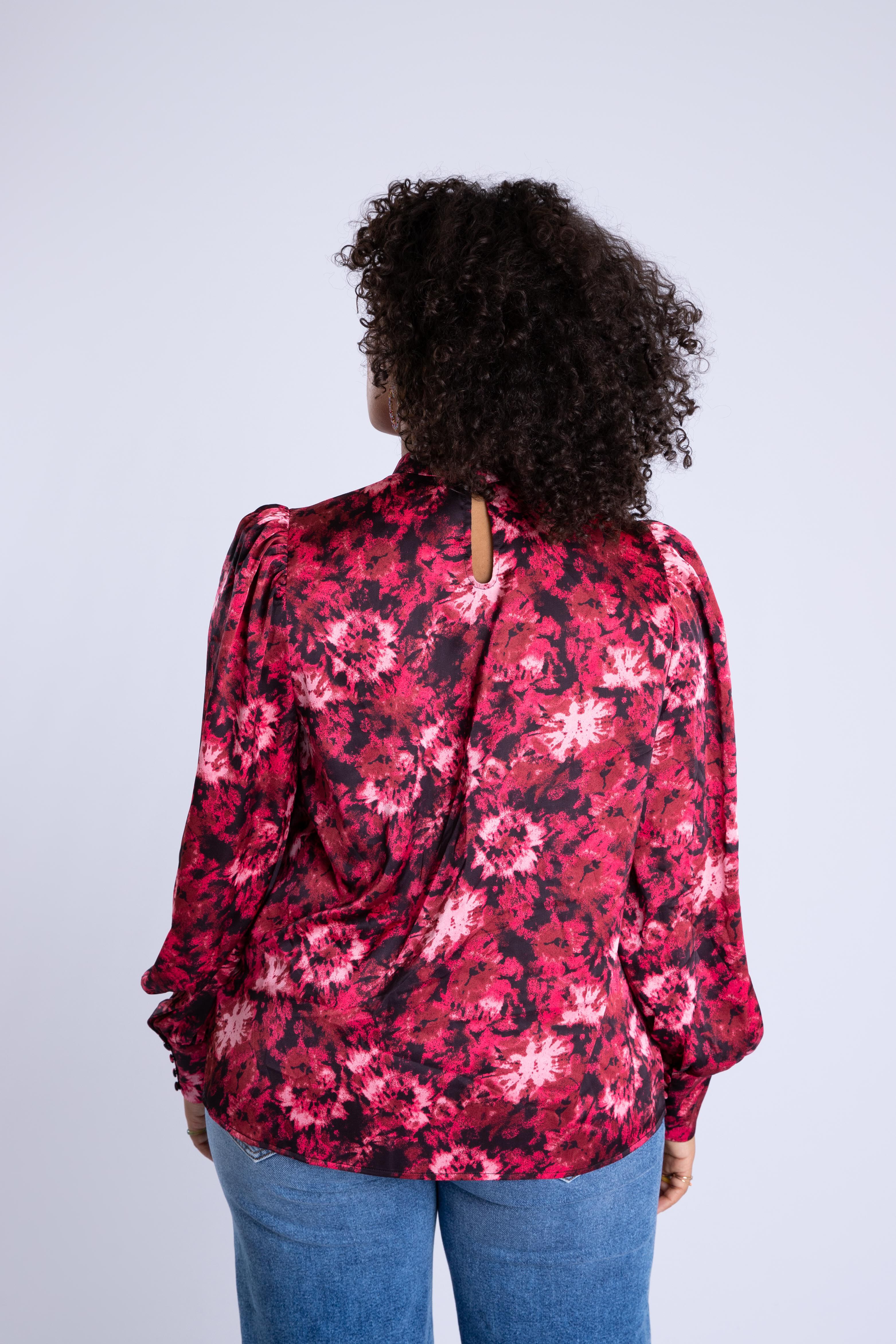 Chemisier satin &agrave; imprim&eacute; image number 4