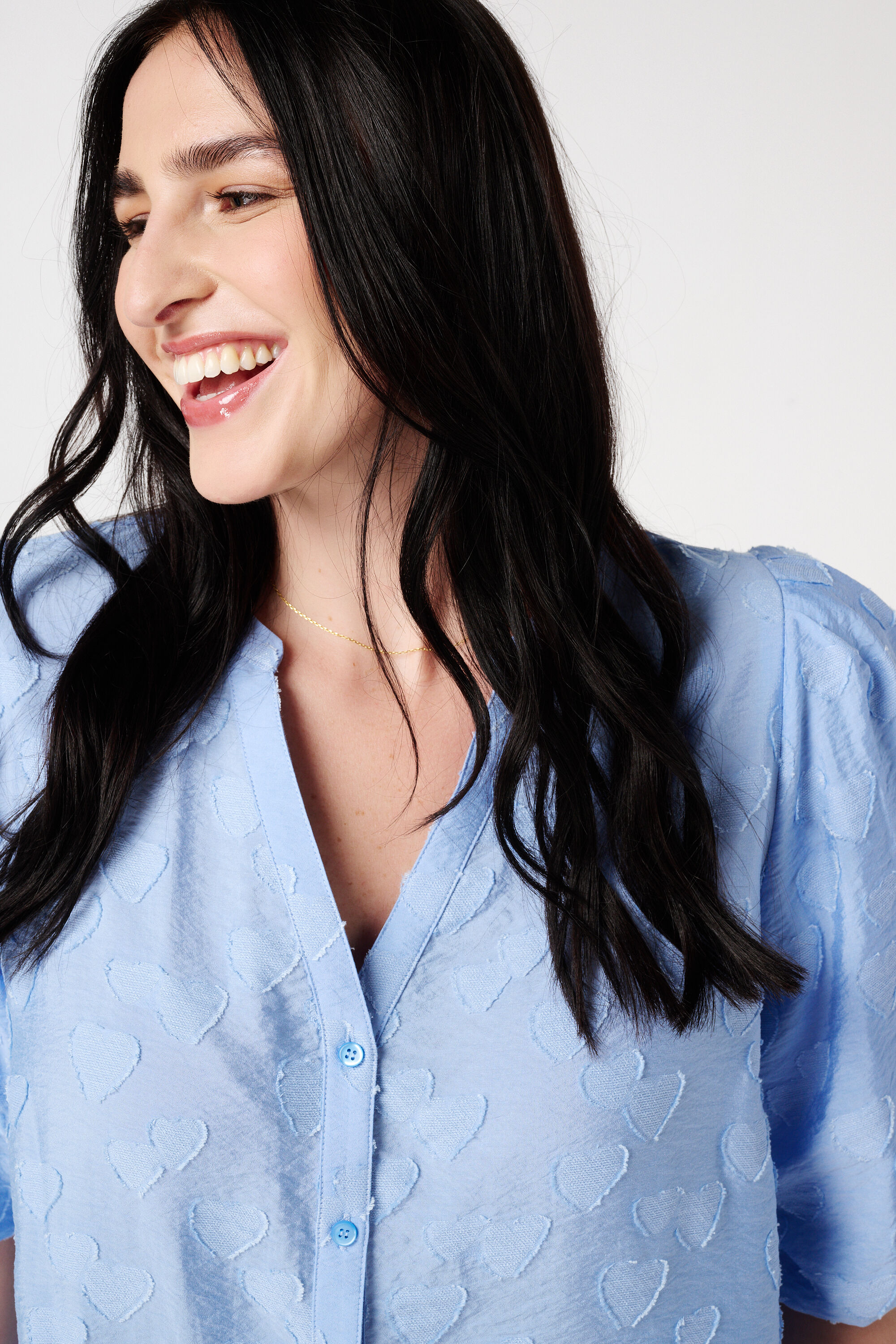  Chemisier avec imprim&eacute; c&oelig;ur  image number 4