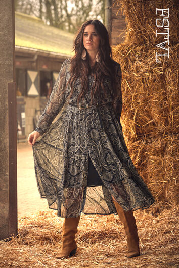 Robe chemise &agrave; imprim&eacute;