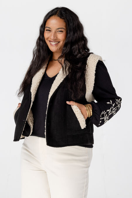 Gilet avec doublure teddy Gilet avec doublure teddy