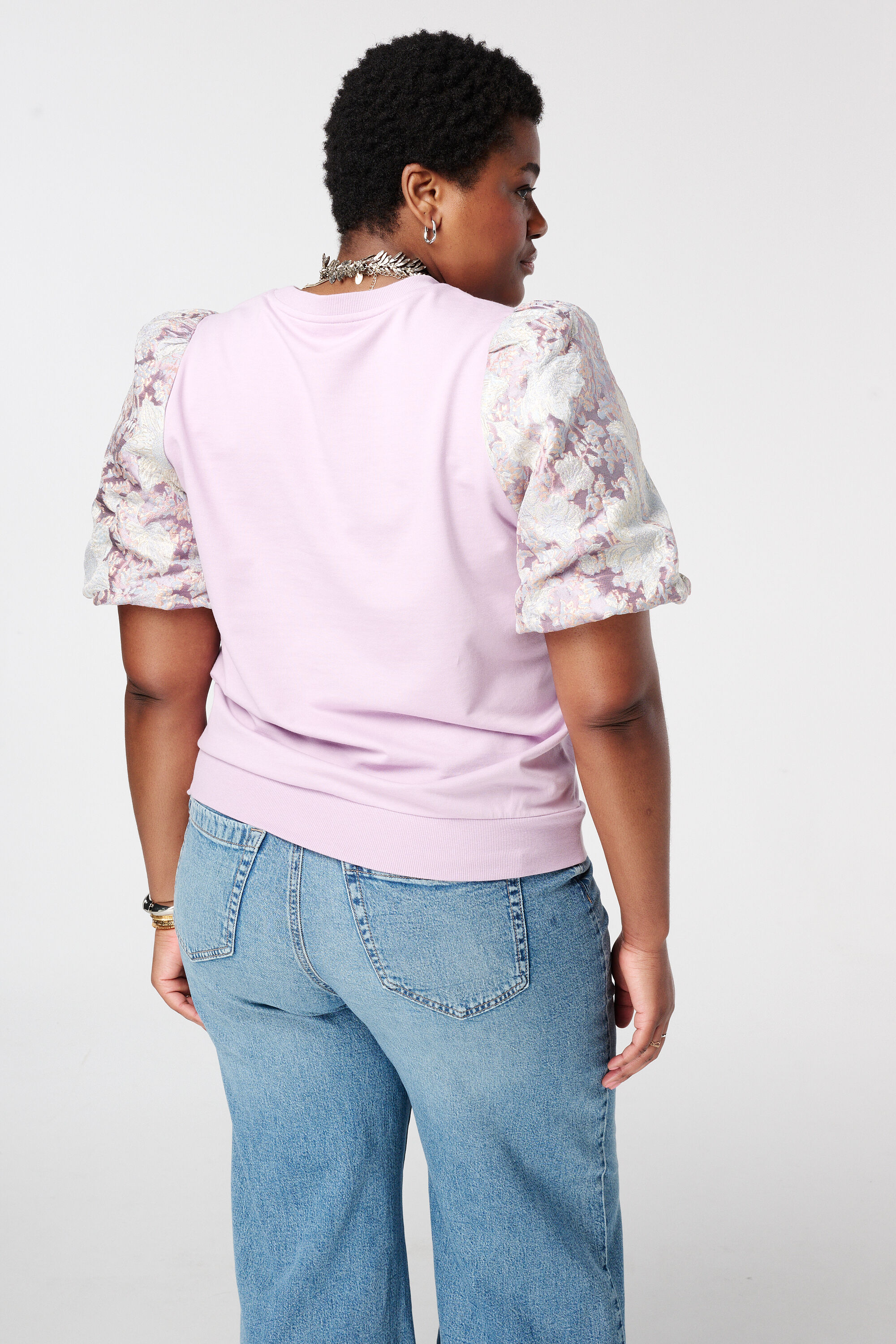 Haut avec manches en jacquard image number 3