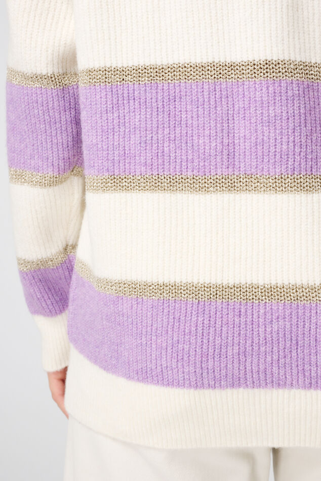 Pull rayé avec lurex image number 6