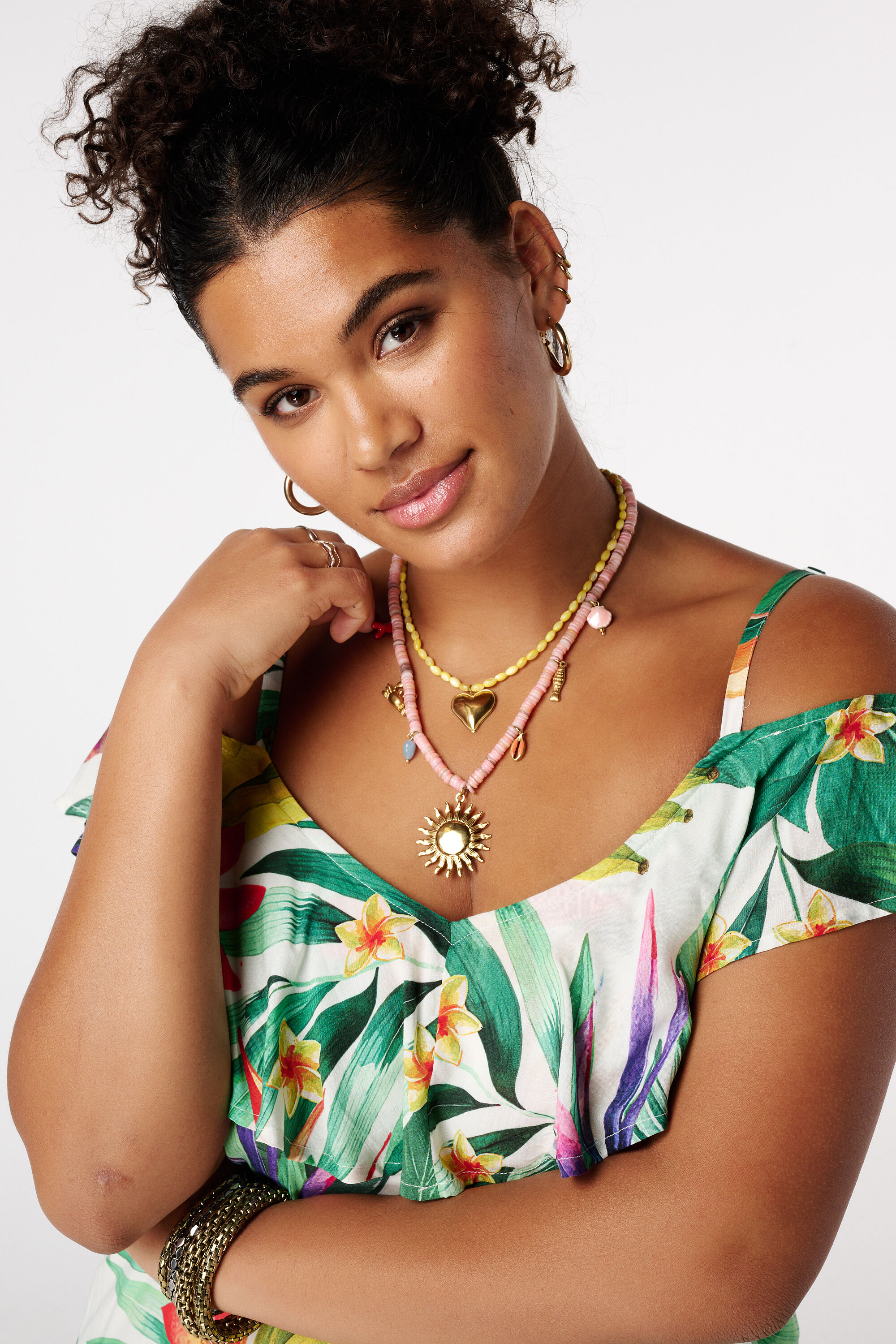 Collier double color&eacute;