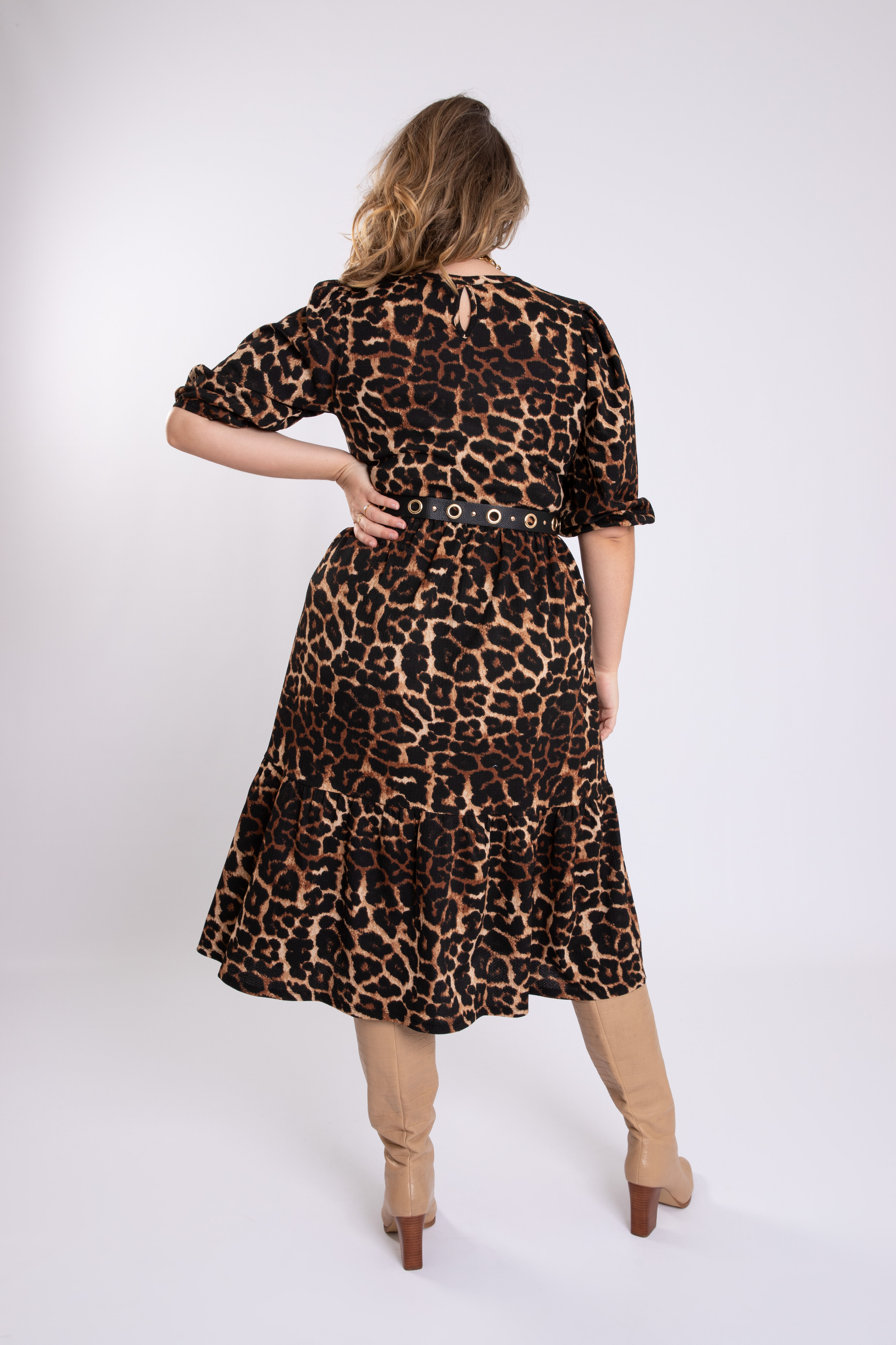 Longue robe ample &agrave; imprim&eacute;   image number 4