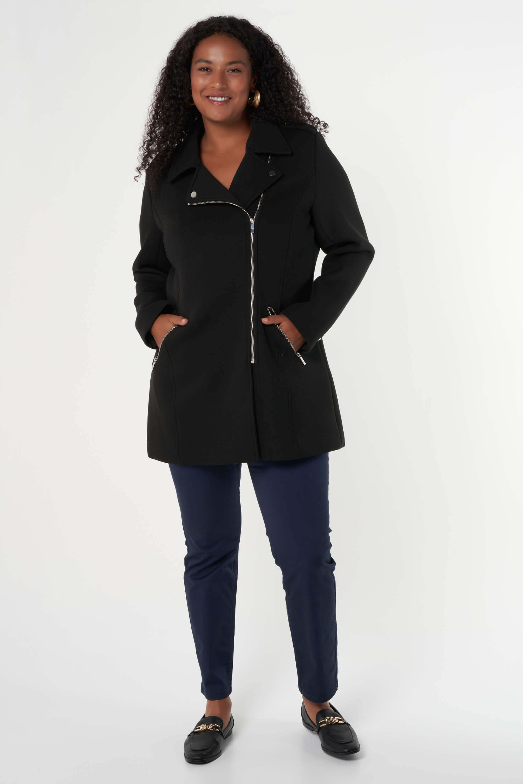 Veste doubl&eacute;e de style motard image number 5