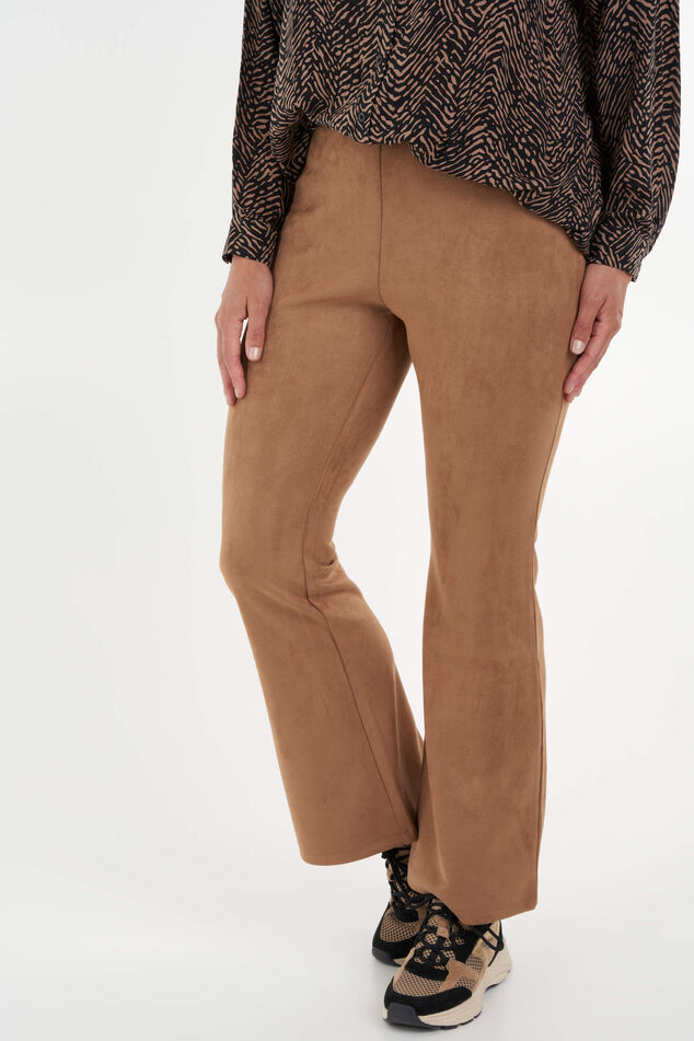 Legging évasé en daim image number 0