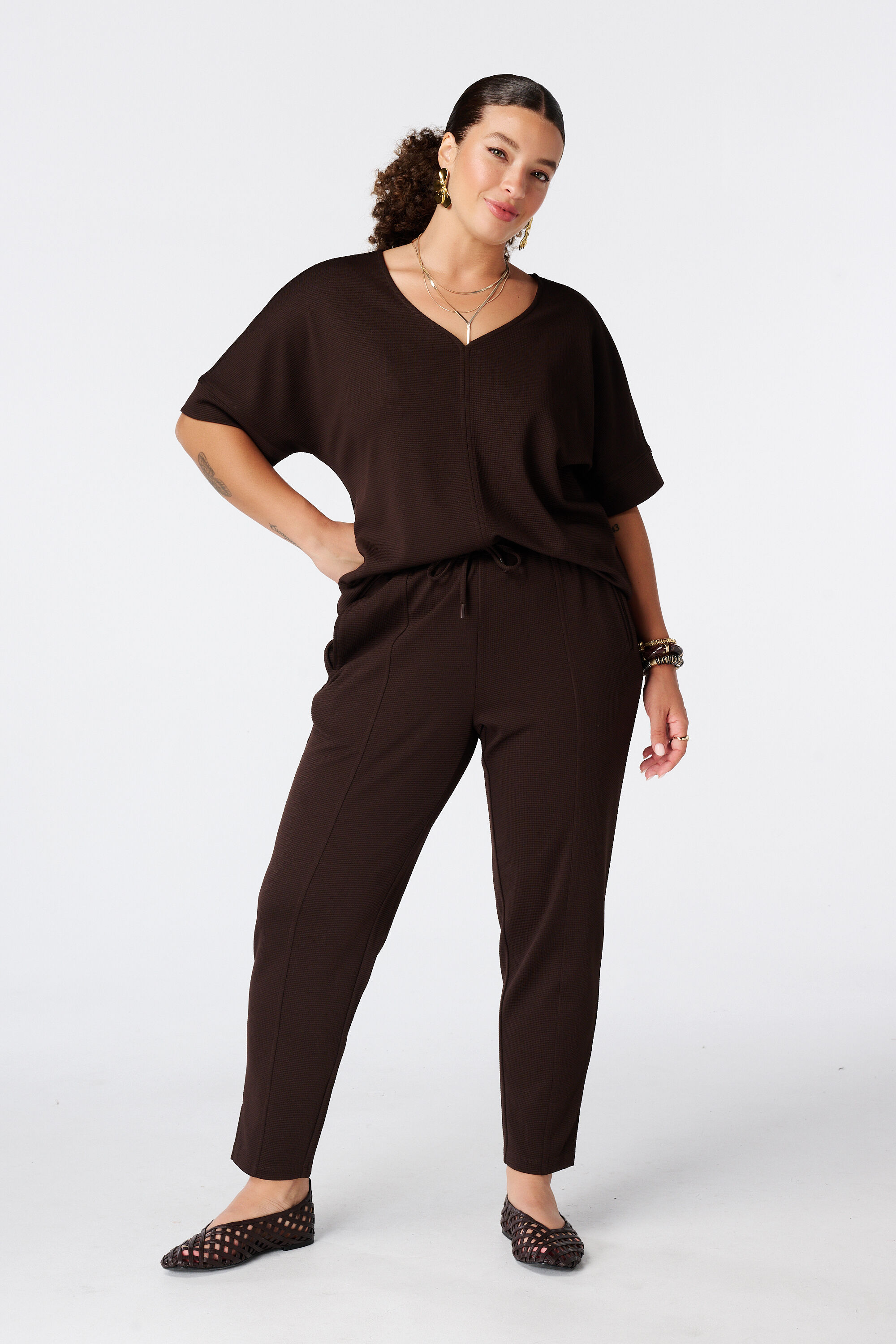 Pantalon avec cordon coulissant