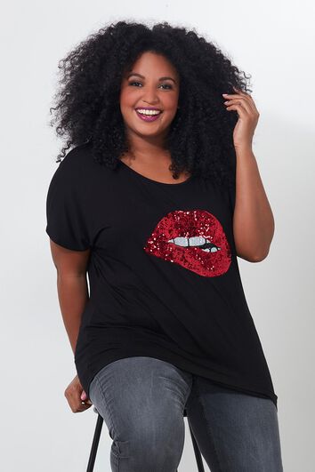 T-shirt &agrave; paillettes