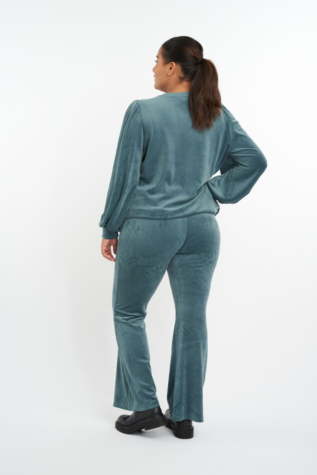 Legging évasé en velours image number 3