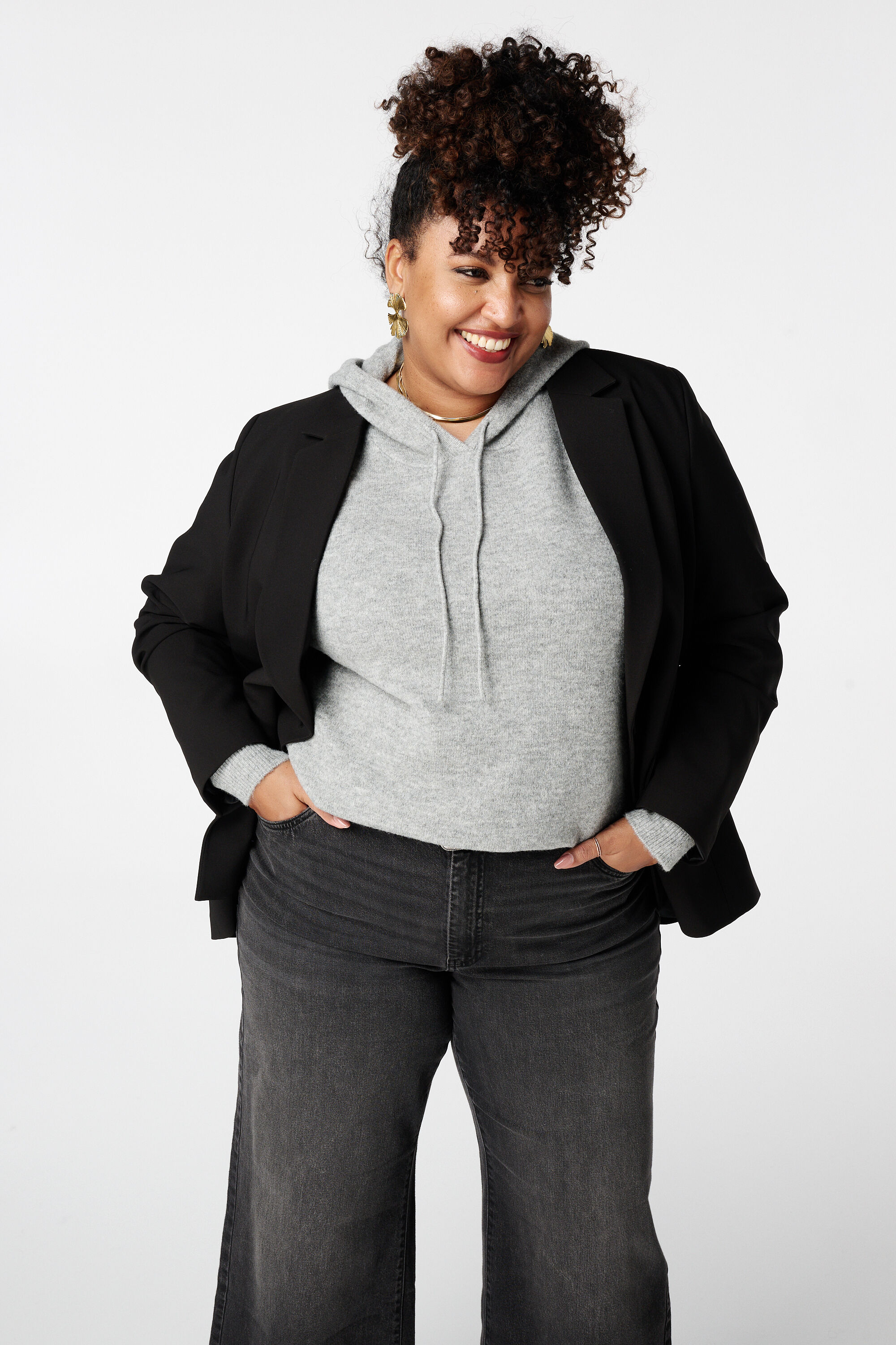 Veste blazer &agrave; un bouton