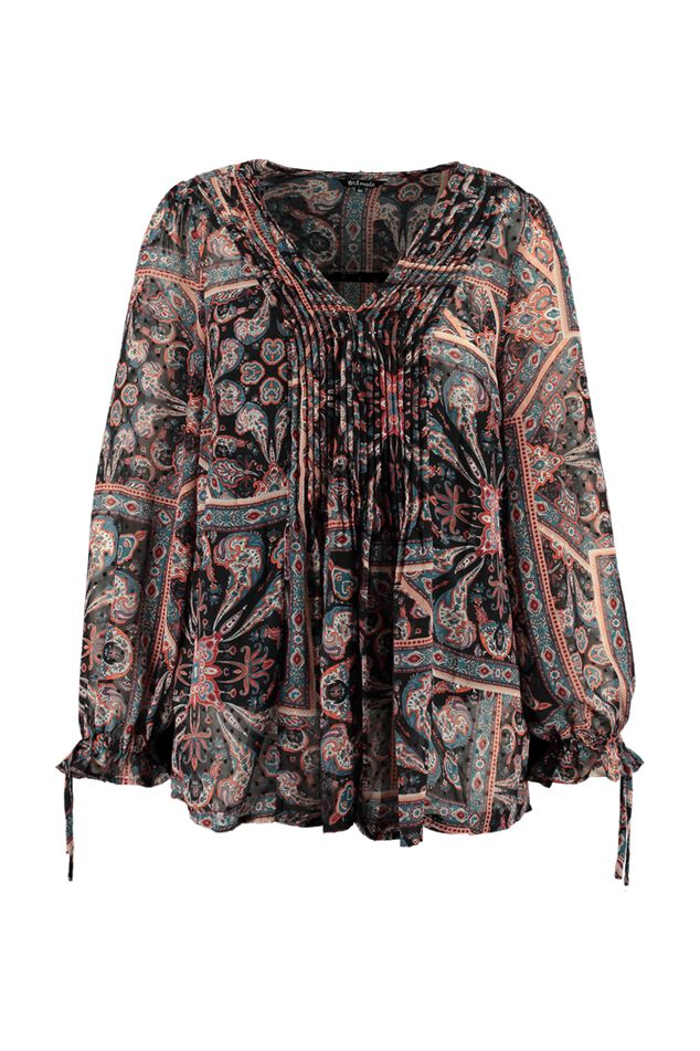 Chemisier à imprimé cachemire avec un col en V  image number 1