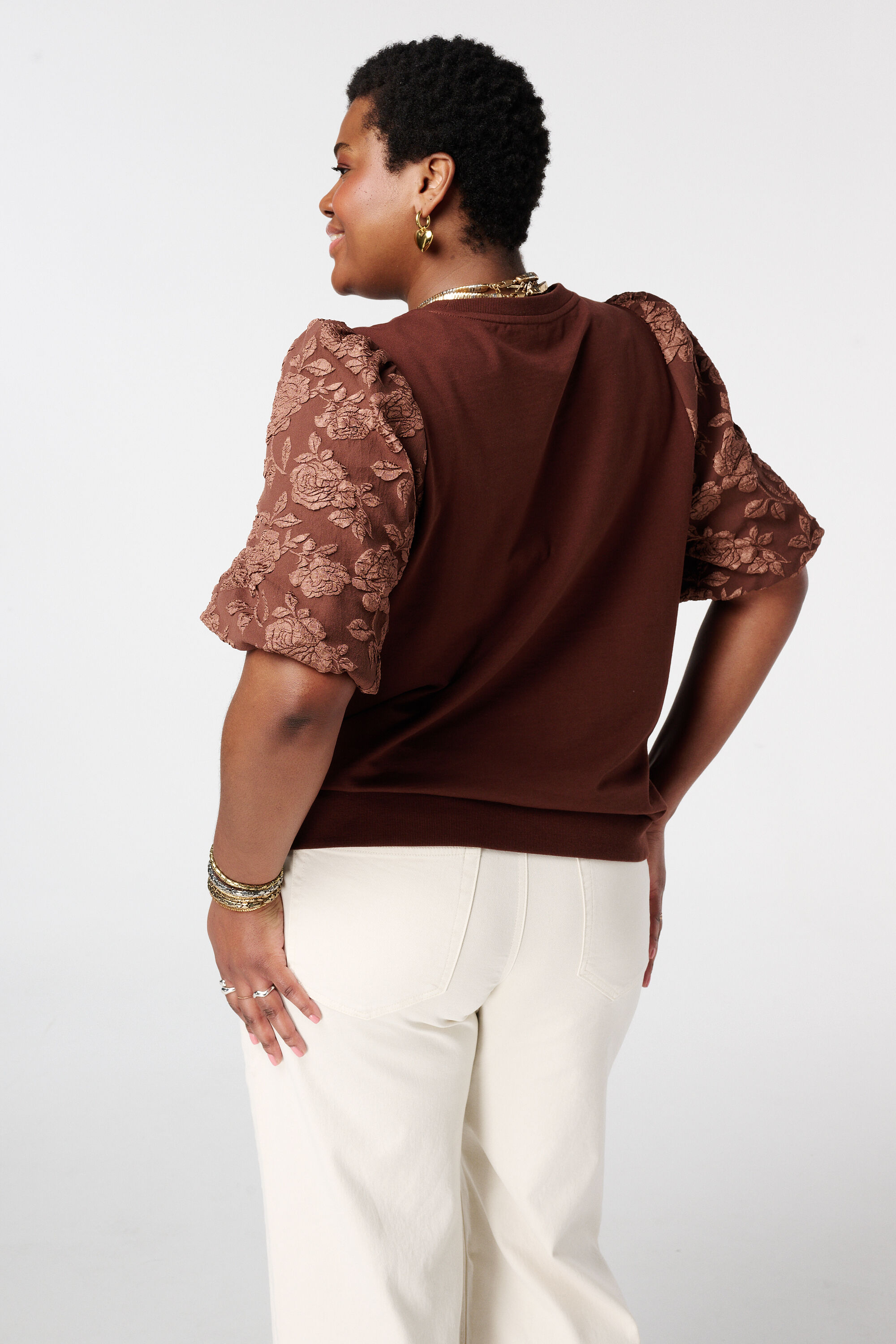 Haut avec manches en jacquard image number 3