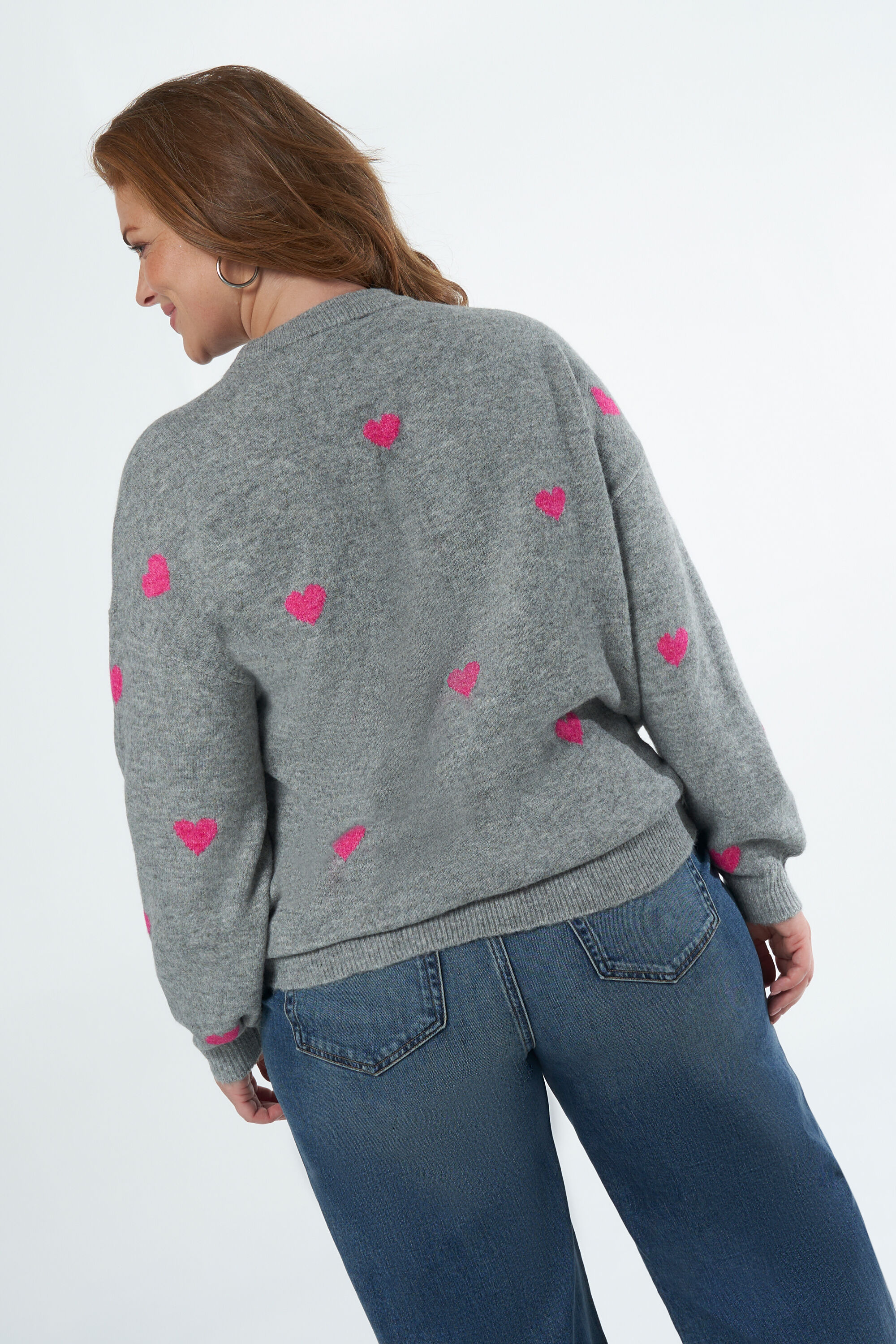 Pull avec motif en forme de c&oelig;ur image number 3