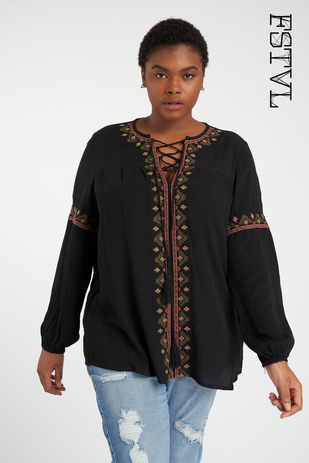 Chemisier au décor noué image number 0