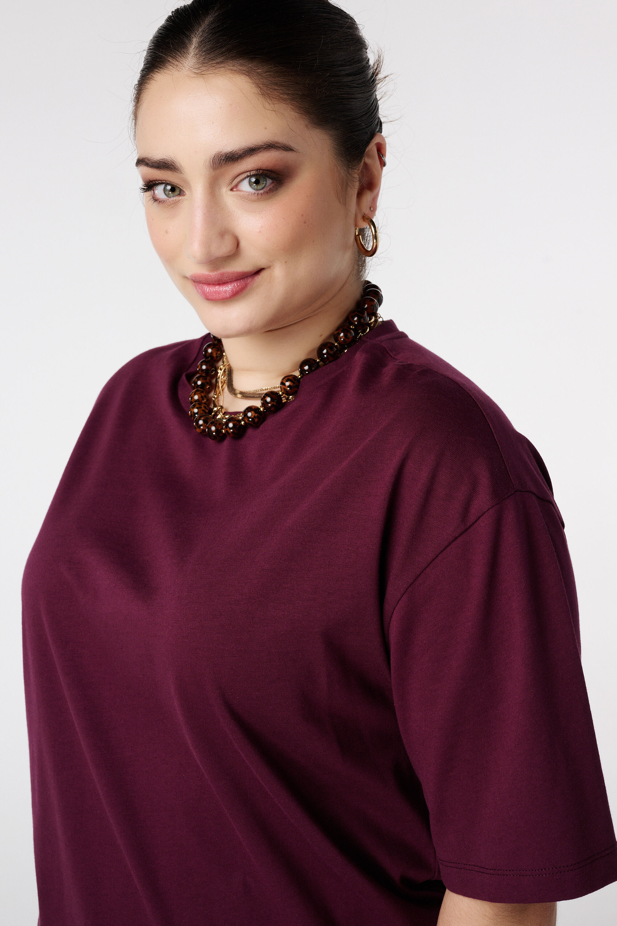 T-shirt oversize avec dentelle image number 4