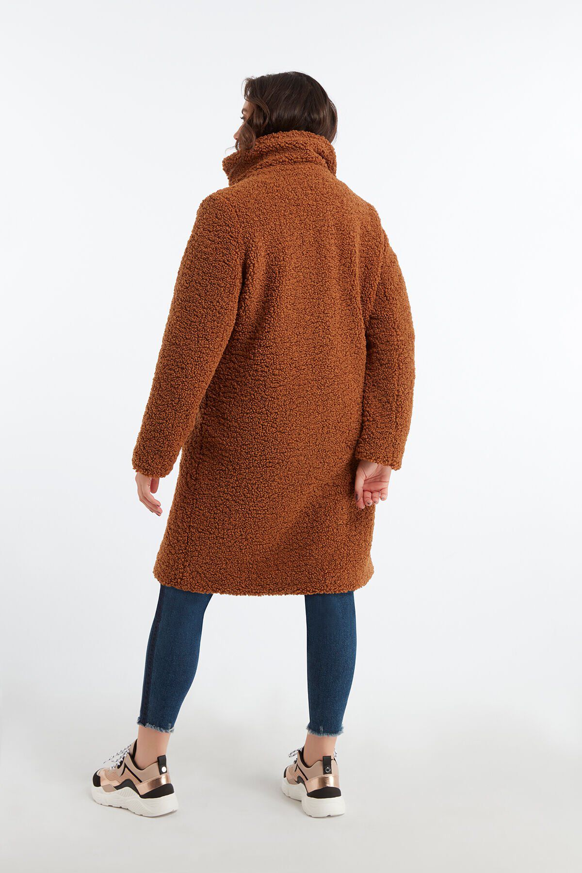 Femmes Manteau duveteux MS Mode