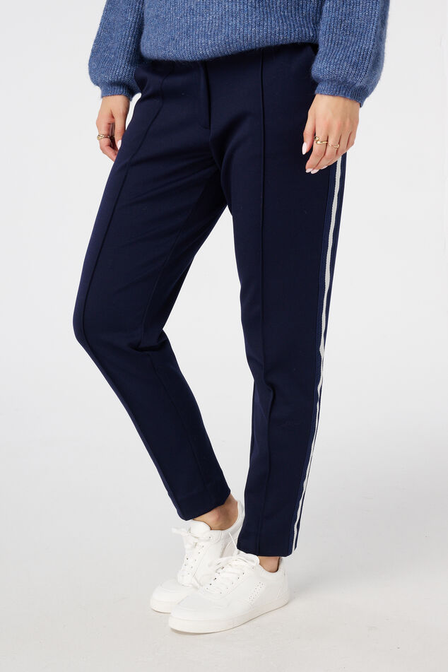 Pantalon fuselé avec passepoil sur le côté image number 5