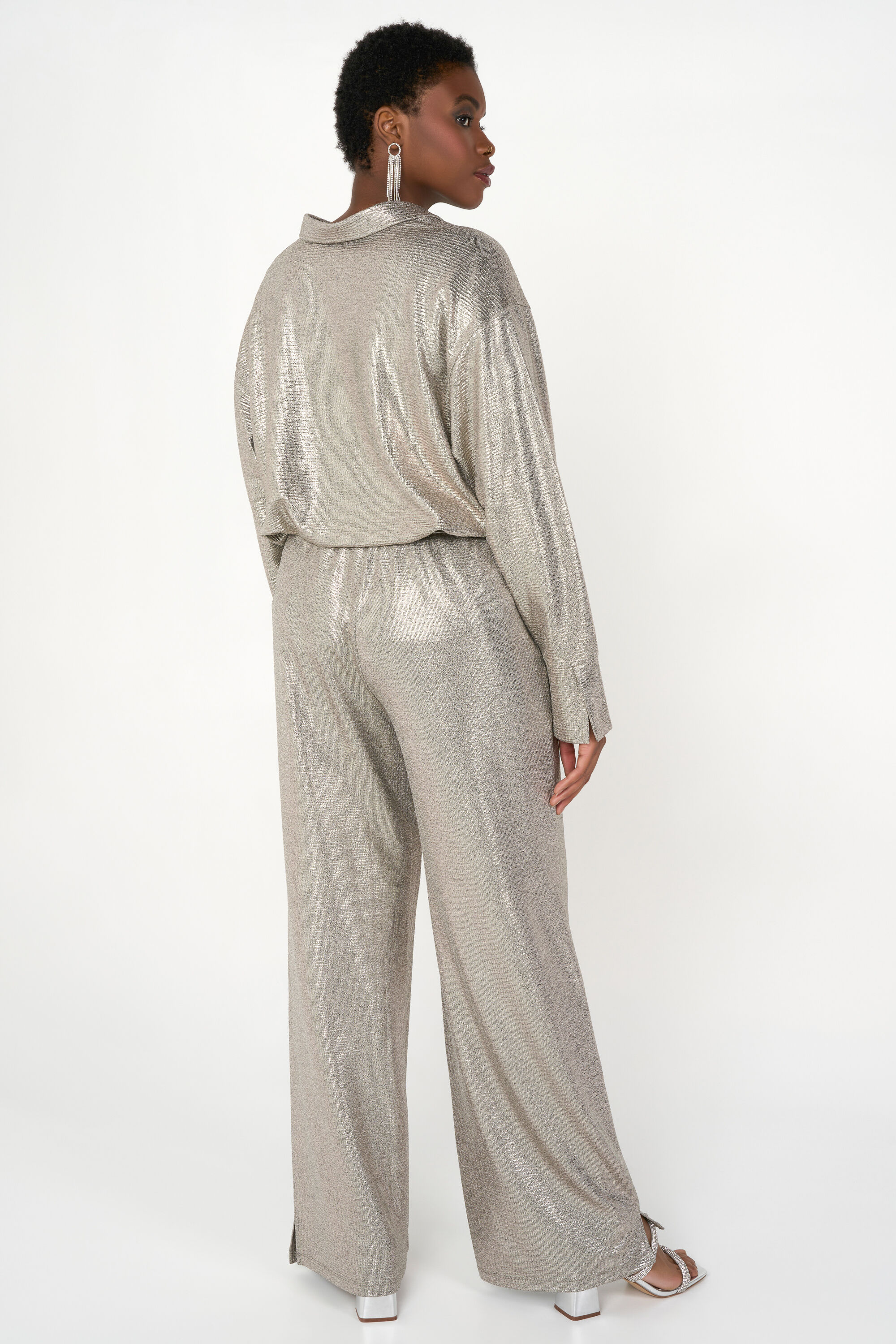 Pantalon large store en tissu