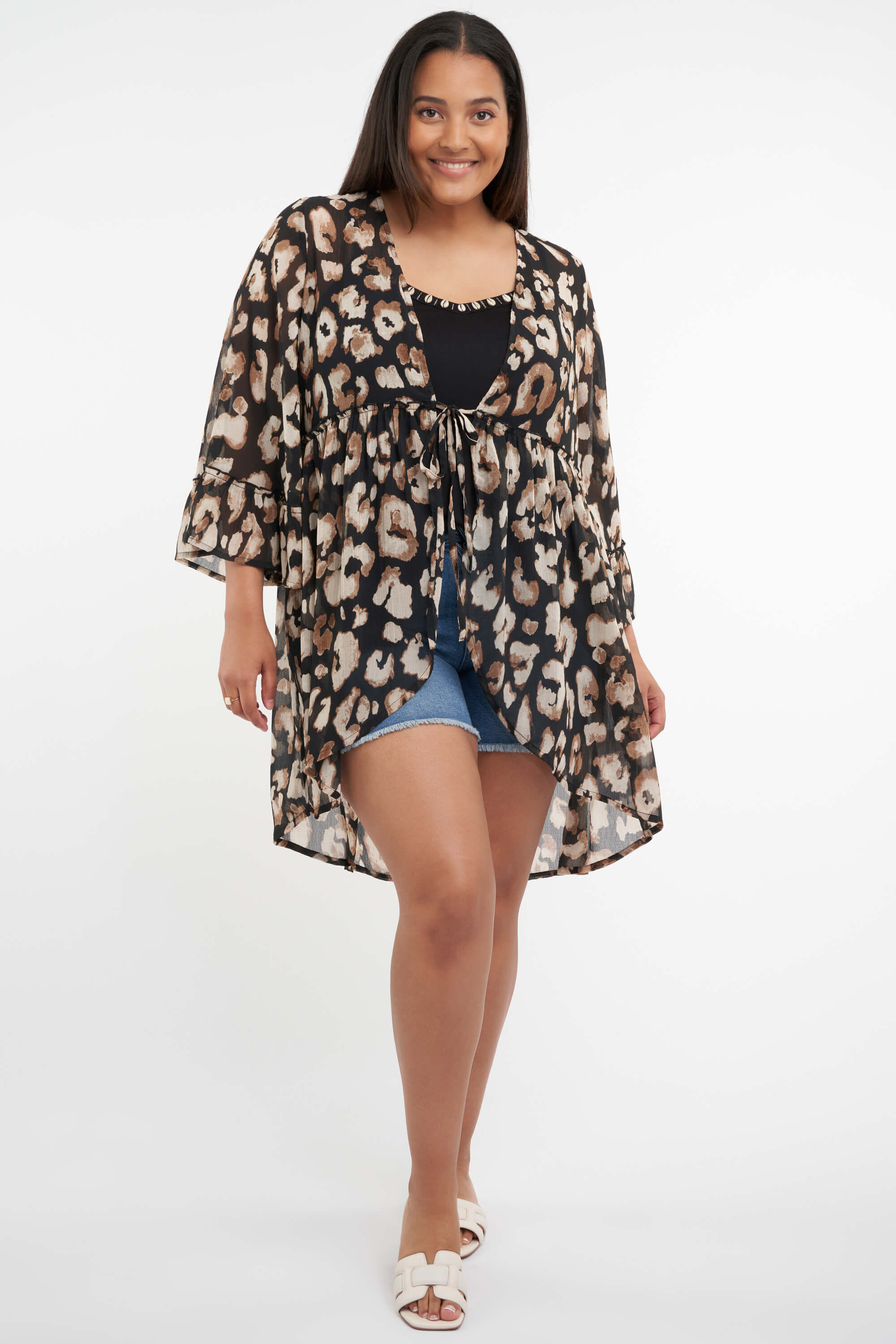 Long chemisieravec imprim&eacute;. image number 4