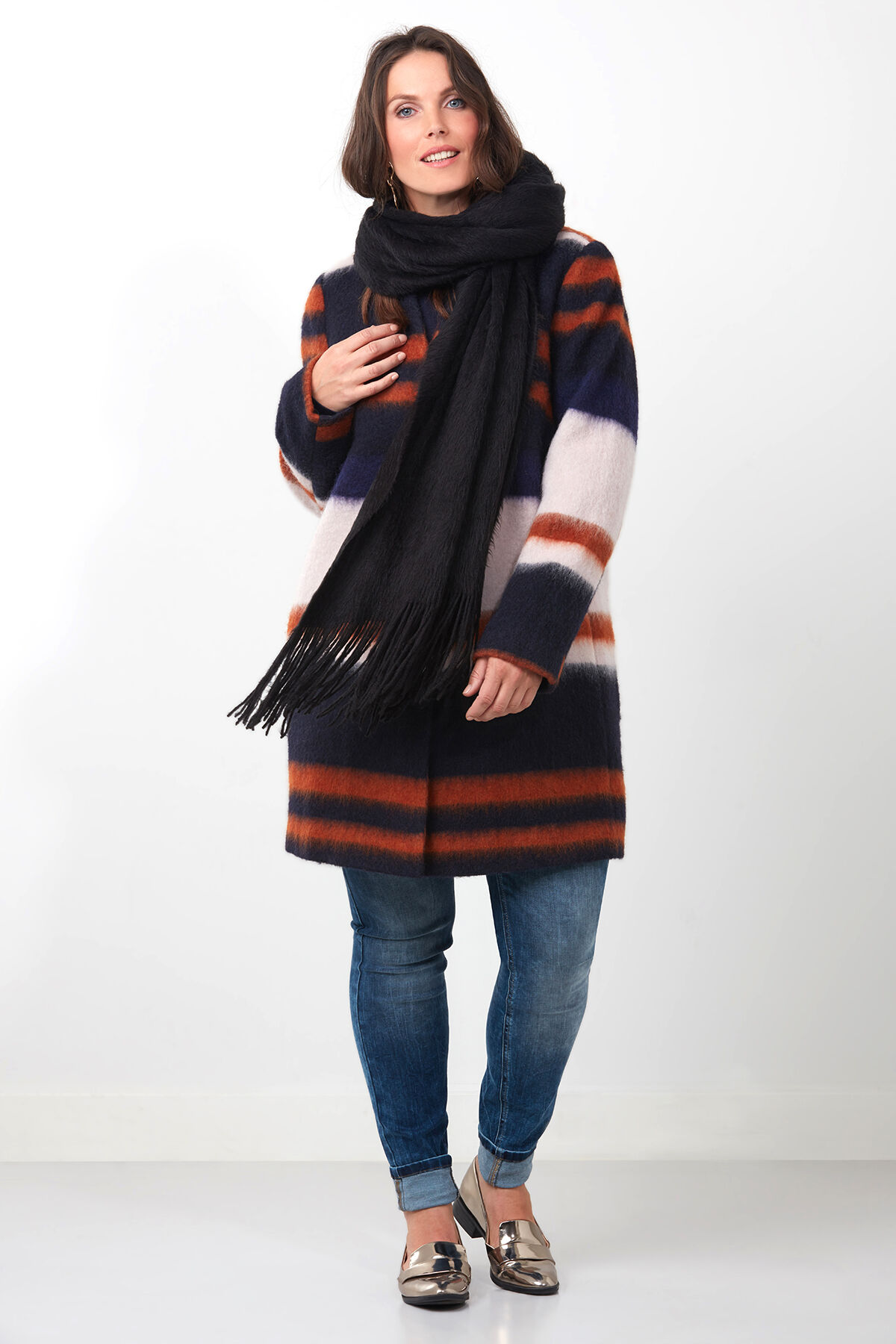 Manteau en laine m&eacute;lang&eacute;e image number 4