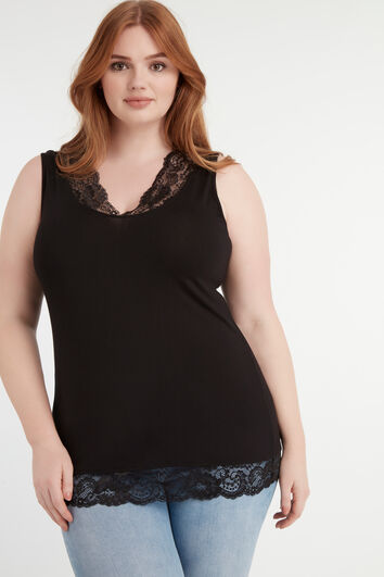 Haut sans manches avec dentelle