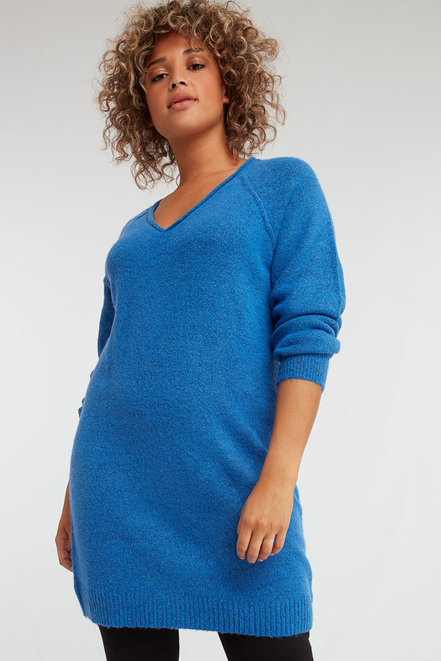 Robe pull avec col en V        image number 3