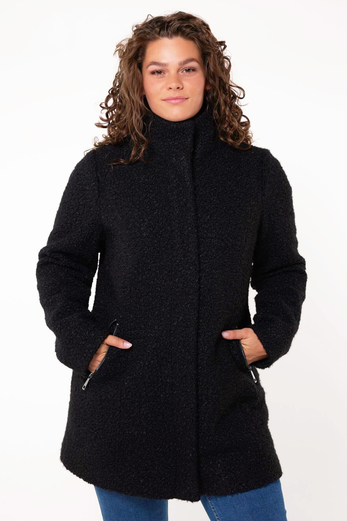Manteau boucl&eacute; image number 6